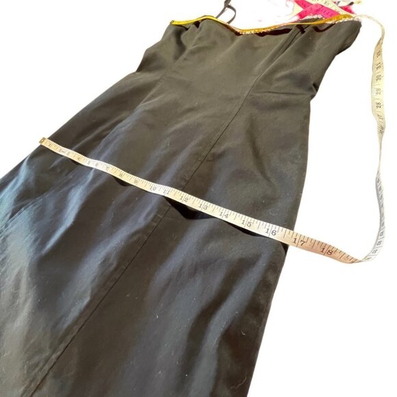 Vintage 80s 90s Tempo Paris Evening Sundress Black Size 6 Ladies USA Made - Picture 9 of 12